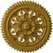 Ekena Millwork York Ceiling Medallion (Fits Canopies up to 3 5/8"), Hand-Painted Pharaohs Gold, 21 5/8"OD x 2 1/2"P CM21YOPGS - alternate 1